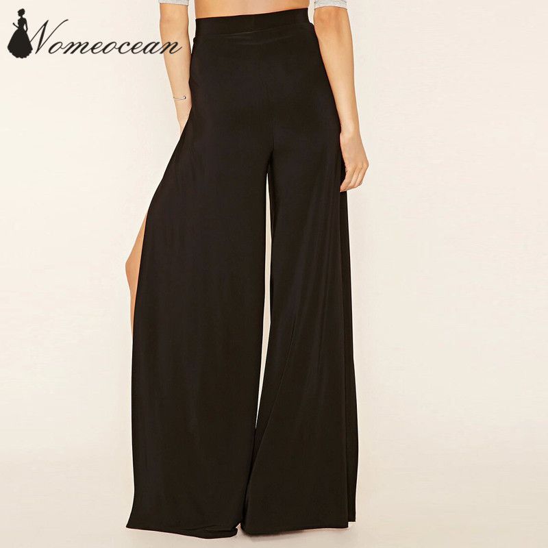 Pantalones anchos mujer negros Clearance