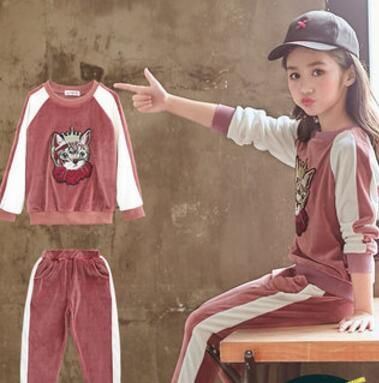 Vestido de otoño para niñas, conjuntos de terciopelo, ropa infantil, otoño e invierno, niños chinos, ropa Vestido de otoño para niñas, conjuntos de terciopelo, ropa infantil, otoño e invierno, niños chinos, ropa