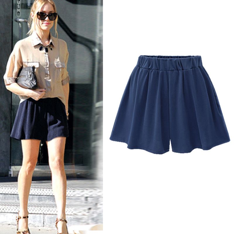 high waisted wide leg shorts