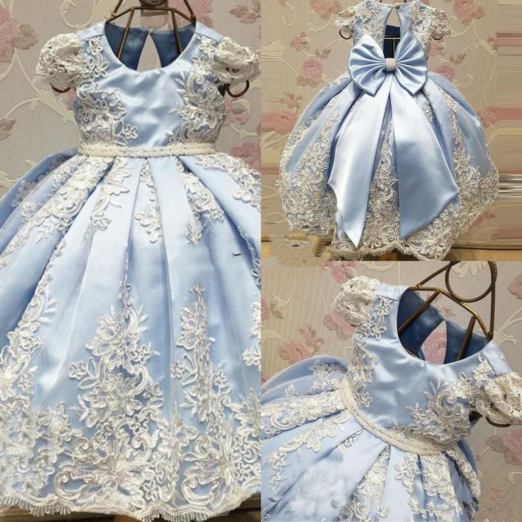flower girl dresses ice blue