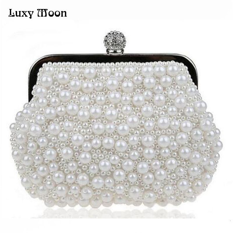 white evening bag wedding