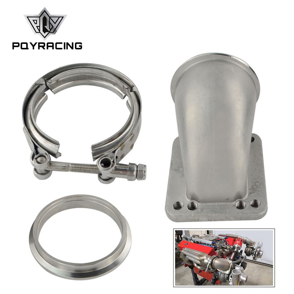 3 Inch V Band T3 /& T4 Turbocharger Cast Stainless 90 Degree Elbow Adapter Flange