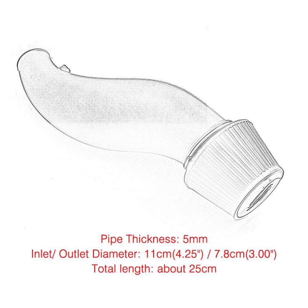 Negro Juego de filtro de inducci/ón de tuber/ía de admisi/ón de aire para autom/óvil profesional Autom/ático Tubo de admisi/ón de flujo grande para Honda Civic 92-00 EK EG PQY-AIT11CF