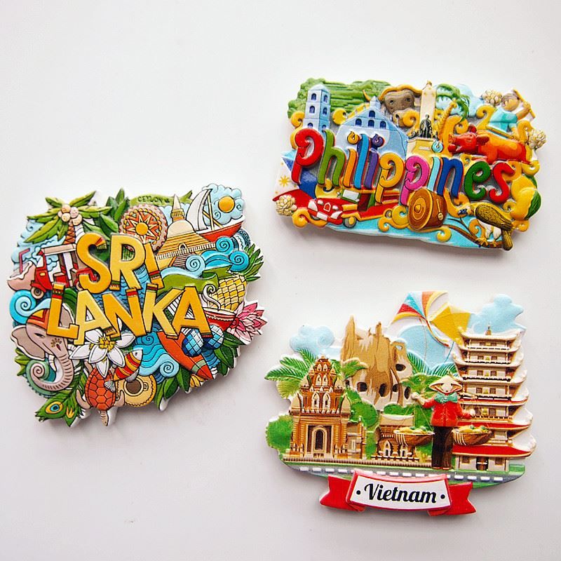 satin al filipinler vietnam turizm hediyelik esya manyetik recine buzdolabi miknatisi kapi dekorasyon seyahat hatira 3d buzdolabi miknatisi sticker
