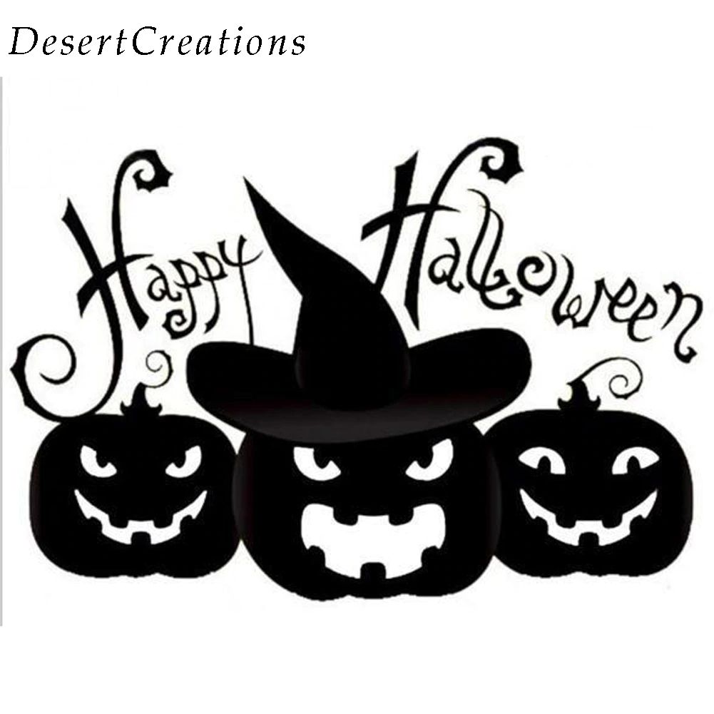 Compre Nueva Llegada Feliz Halloween Calabaza Bruja Etiqueta De La