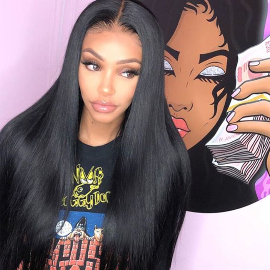 Middle Part Long Straight Weave Hairstyles