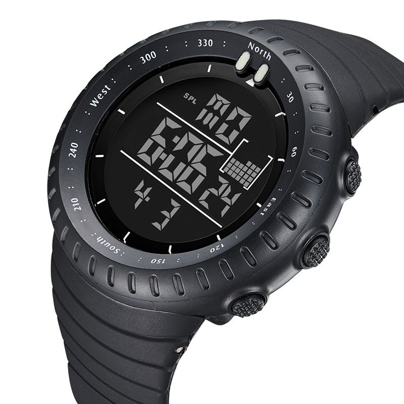 all black digital watch