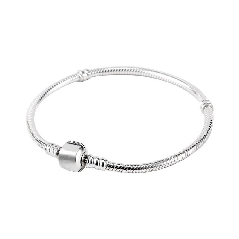 Compra Fábrica Al Por Mayor 925 Pulseras Plateadas De Plata 3mm Serpiente  Cadena Fit Pandora Charm Beads Pulsera Fabricación De Joyas Para Hombres  Mujeres Barato | Entrega Rápida Y Calidad | Es.Dhgate