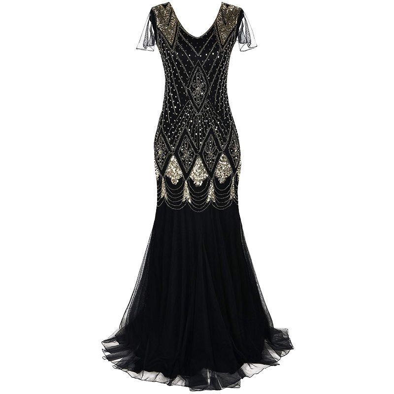 Großhandel Frauen 1920er Jahre Great Gatsby Kleid Lange ...
