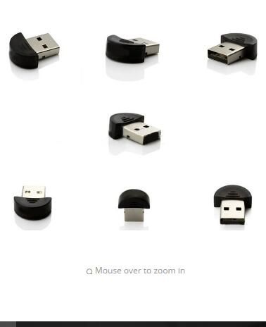 Homelink Mini USB Bluetooth 4,0 Dongle adaptador para PC portátil cuadrado * Compatible con ventana XP/Vista/7 /8.1/10 negro /8 32 bits y 64 bits 32 bits y 64 bits