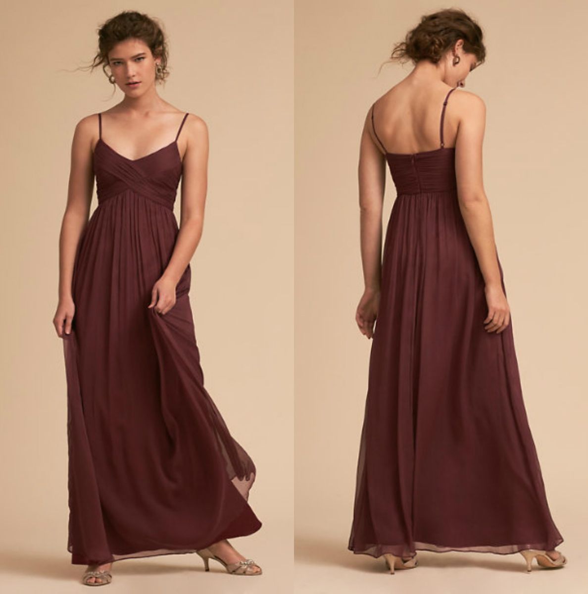 bhldn burgundy dress