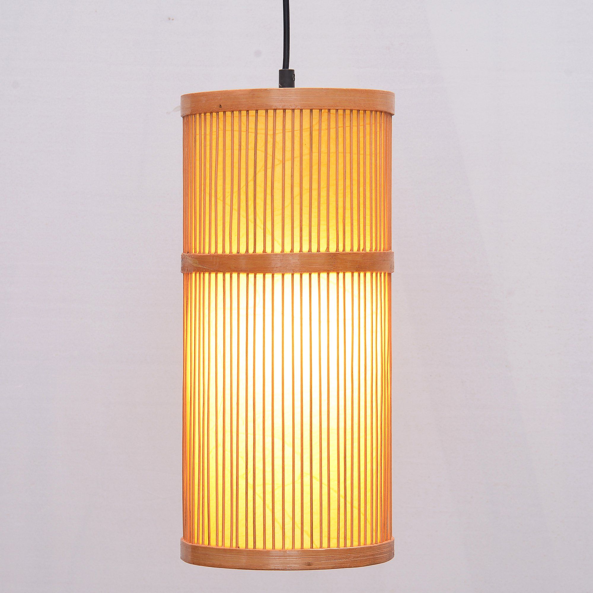 Compre Cilindro De Bambú Del Sur De Asia Comedor Lámpara Colgante De