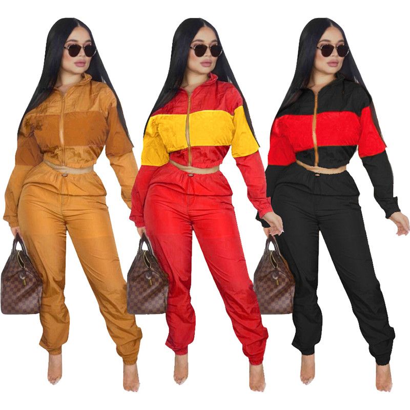 Diseñador de la marca ropa de invierno para mujer Pantalones cortaviento pantalones de dos piezas conjunto Diseñador de la marca ropa de invierno para mujer Pantalones cortaviento pantalones de dos piezas conjunto