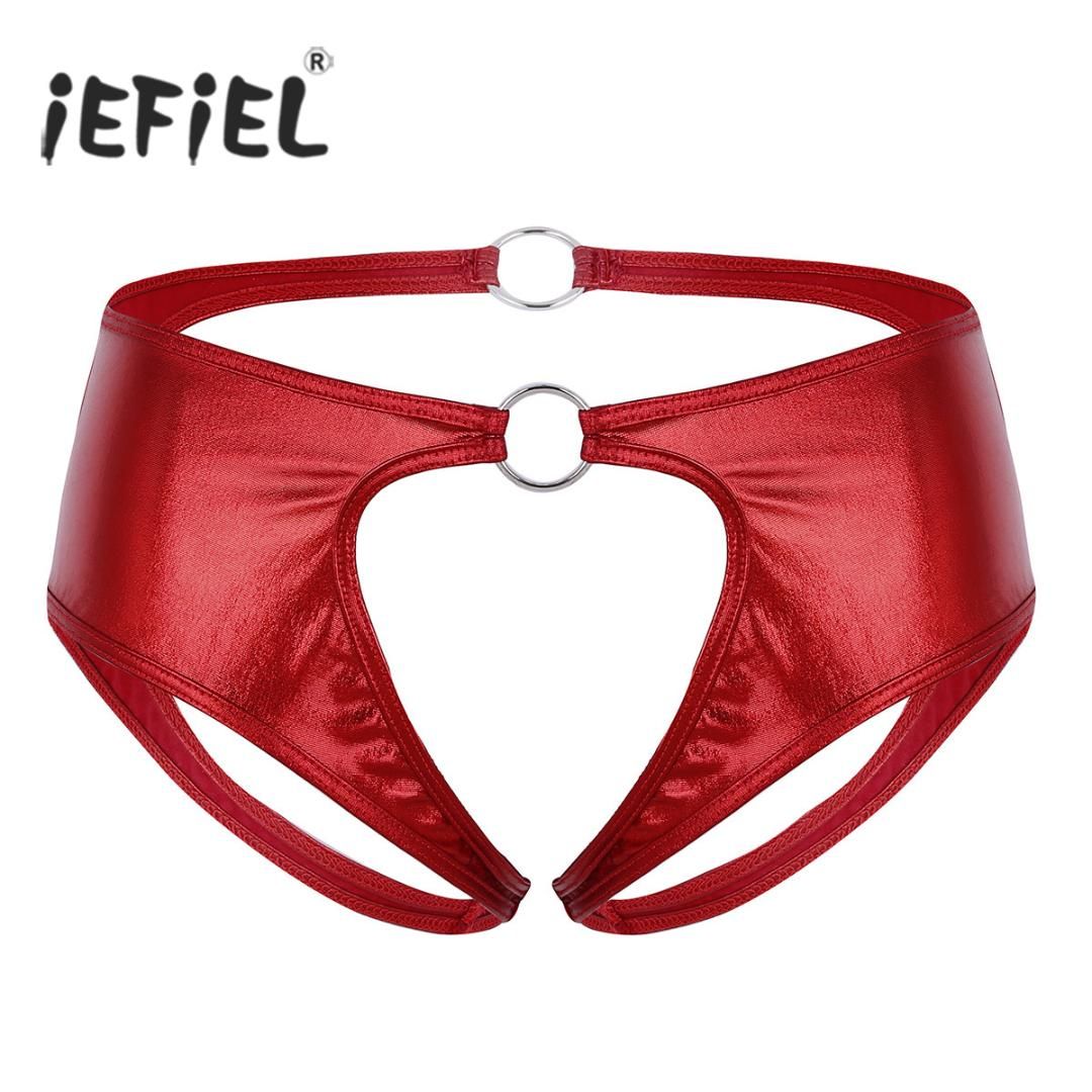 Grosshandel Frauen Wasche Weicher Kunstleder Geoffneter Kolben Crotchless Jockstraps Niedrige Aufstiegs Schriftsatz Unterwasche Sexy Schlupfer Mit Metall O Ringen Von Blairi 22 09 Auf De Dhgate Com Dhgate