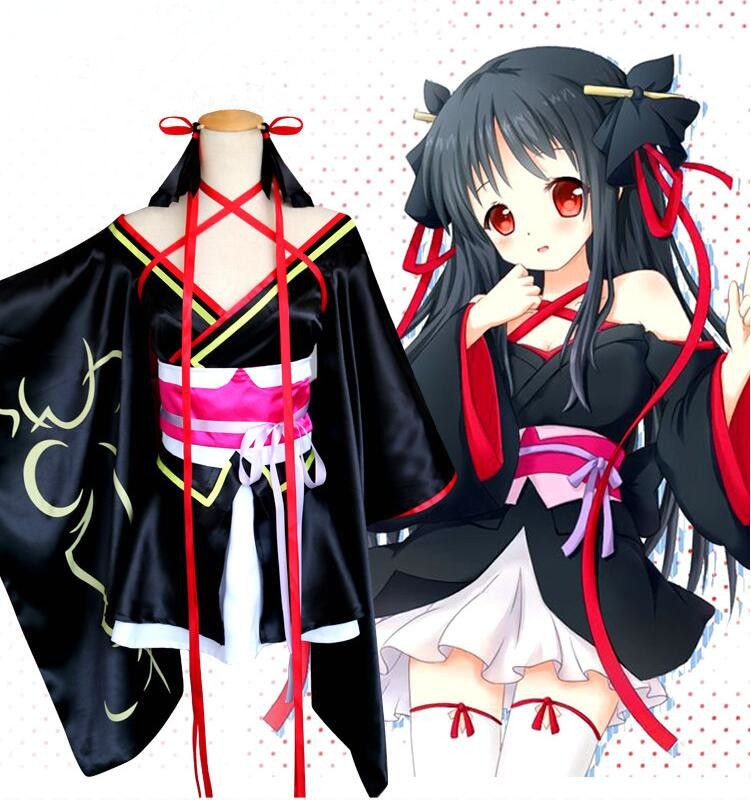 Asian Size Japan Anime Kikou Shoujo Wa Kizutsuka Nai Yaya Party Cosplay Costume Girl Cloak Uniforms Kimono Women Group Costumes Themes For Costumes