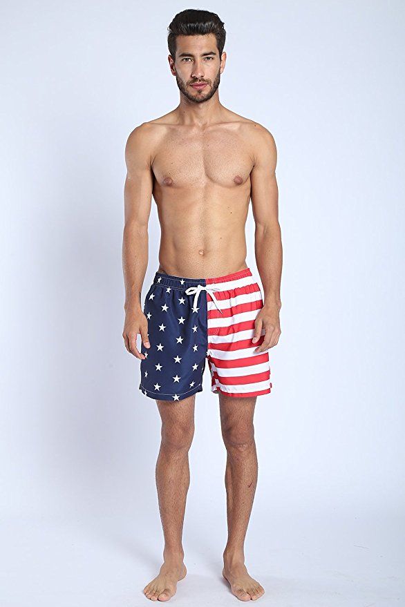 american flag mens bathing suit