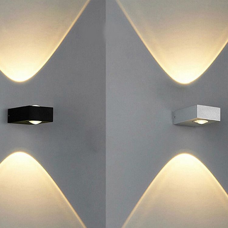 Details about   Fashion LED Square Wall Light Sconces Lamp Decor Fixture Porch Walkway Bedroom 