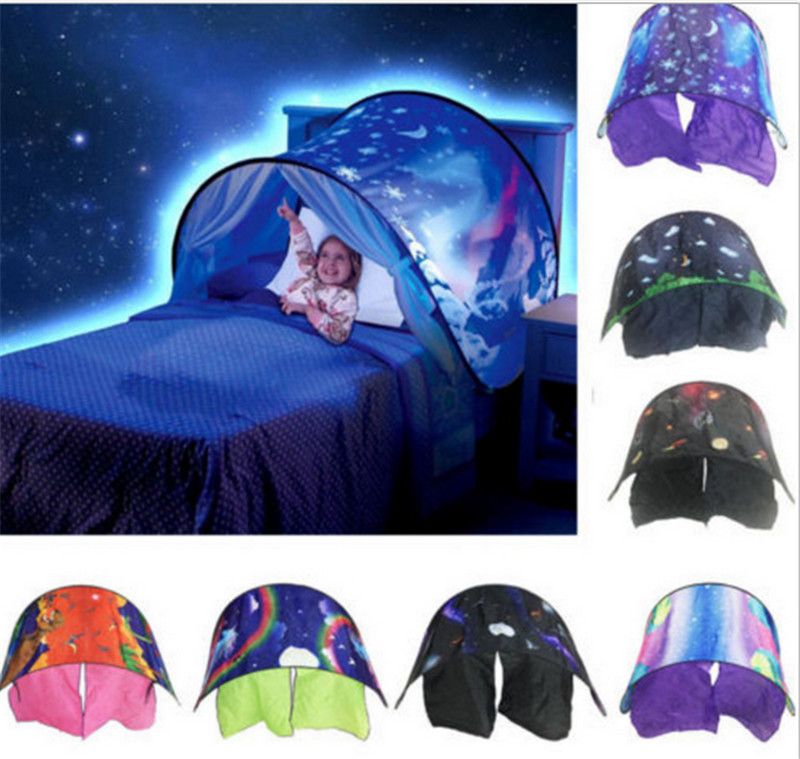 Kids Dream Tent Folding Type Unicorn Cosmic Space Dino Sleeping