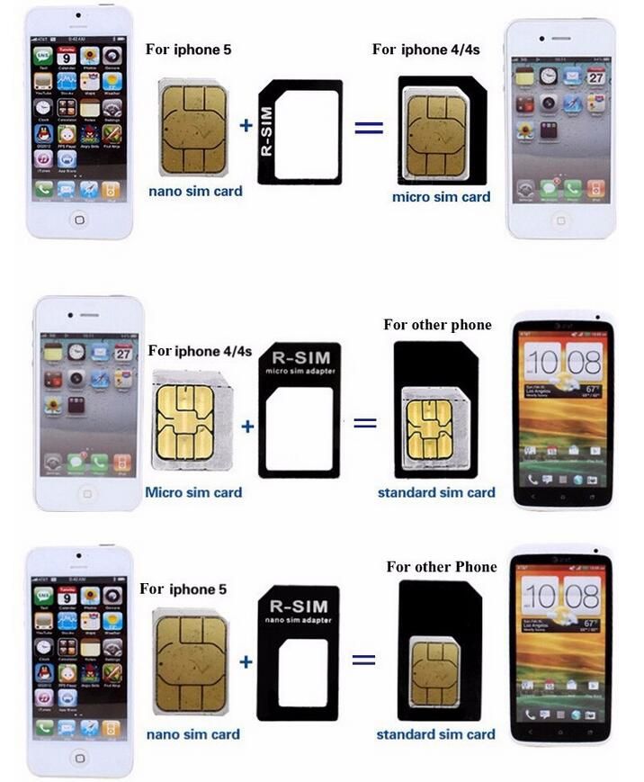 Noosy Nano Sim Card Micro Sim Card To Standard Adapter Adaptor Converter Set For Iphone 6 5 4s 4 With Eject Pin Key Standard To Micro Sim Card Cutter