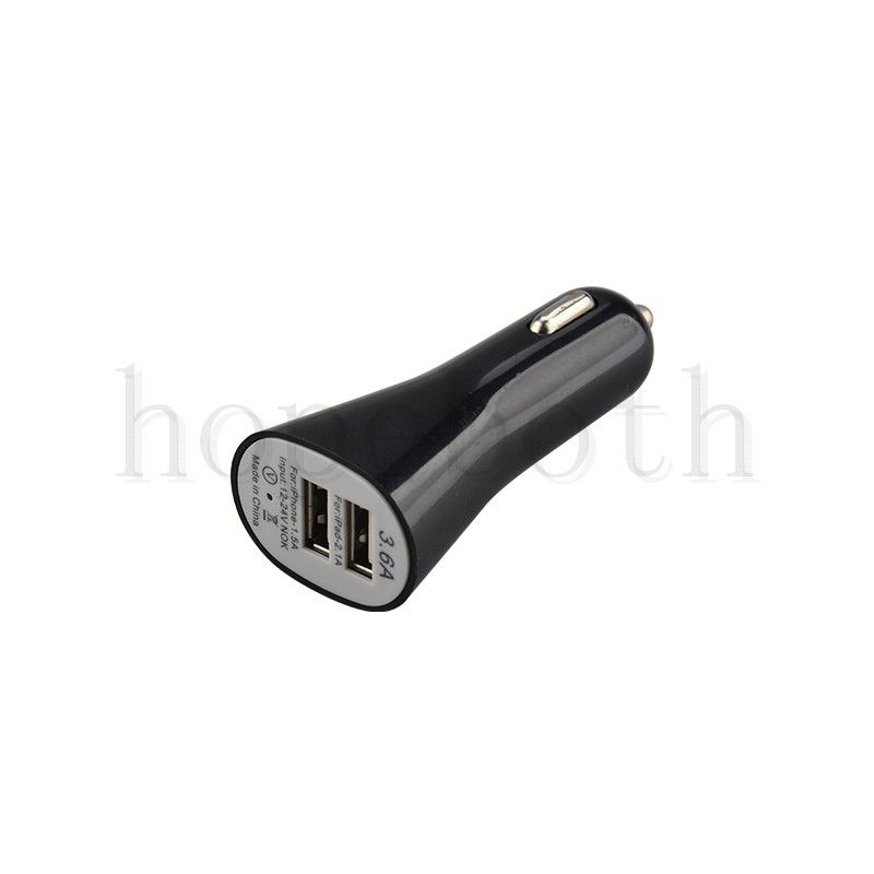 Black Dual USB Car Charger Power Adapter For Apple iPad 2 ED