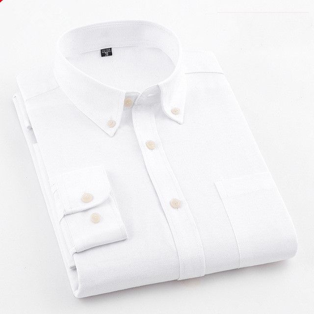camisa oxford blanca hombre