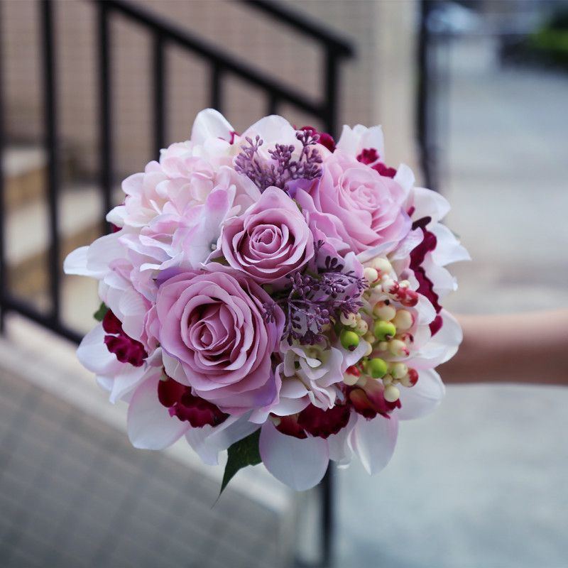 purple wedding bouquets