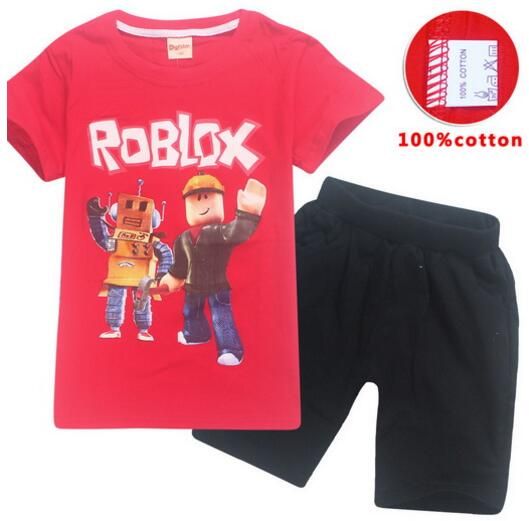 2020 5 14y 2018 Summer Roblox Cotton Children Clothing Sets Baby