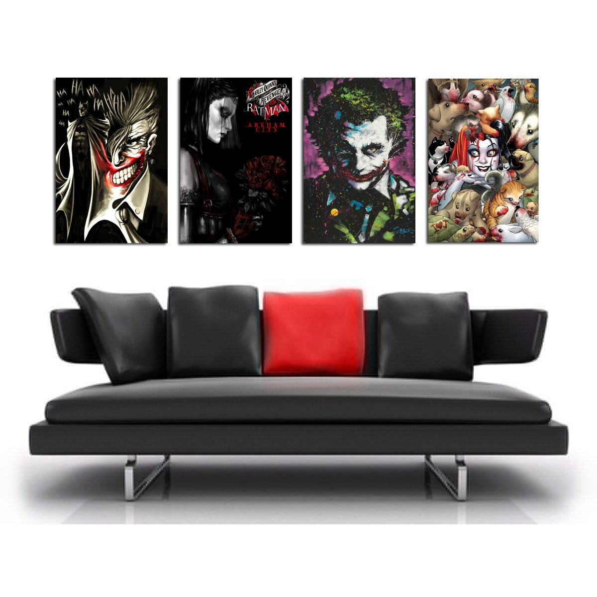 2020 Batman Joker Harley Quinn 3 Canvas Prints Wall Art Oil Painting Home Decor Unframed Framed From Chai2018 14 53 Dhgate Com