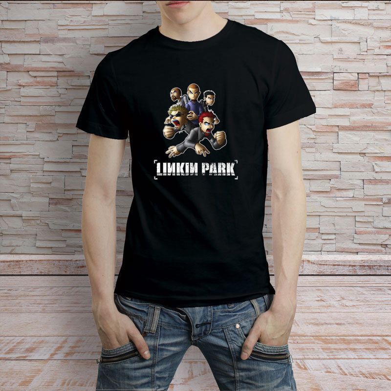 LINKIN PARK Personels Cartoon Rock Band T-Shirt Tee Cheap Sale 100 % Cotton T Shirts For Boys LINKIN PARK Personels Cartoon Rock Band T-Shirt Tee Cheap Sale 100 % Cotton T Shirts For Boys