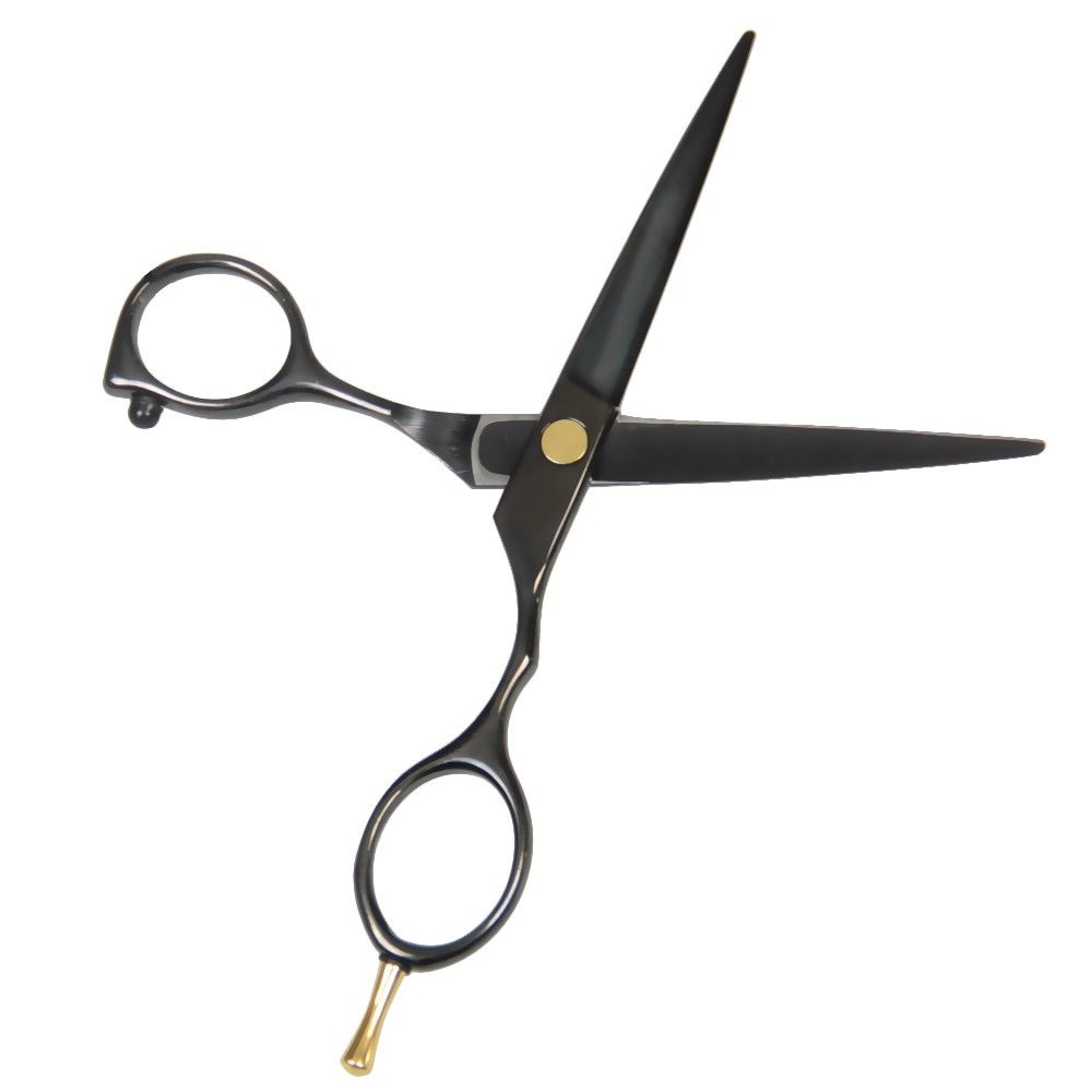 New 5 5 Inch Hair Scissors Black Professional Tesoura Hairdressing