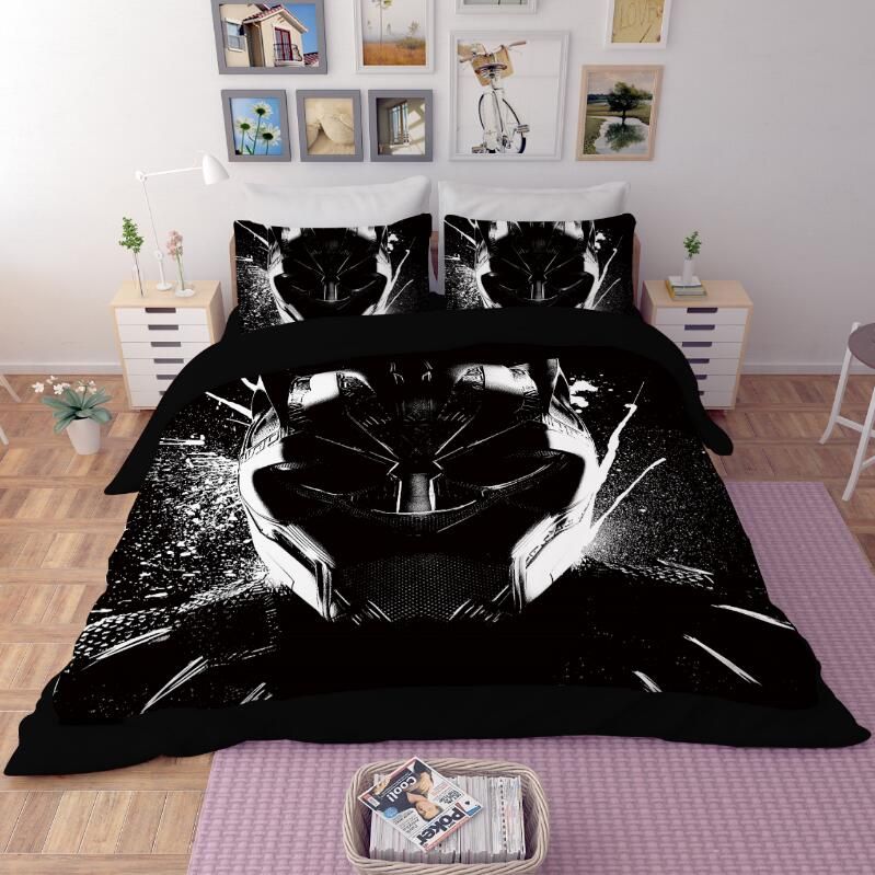 3d Bedding Set Black Panther Pattern Duvet Cover Set Polyester
