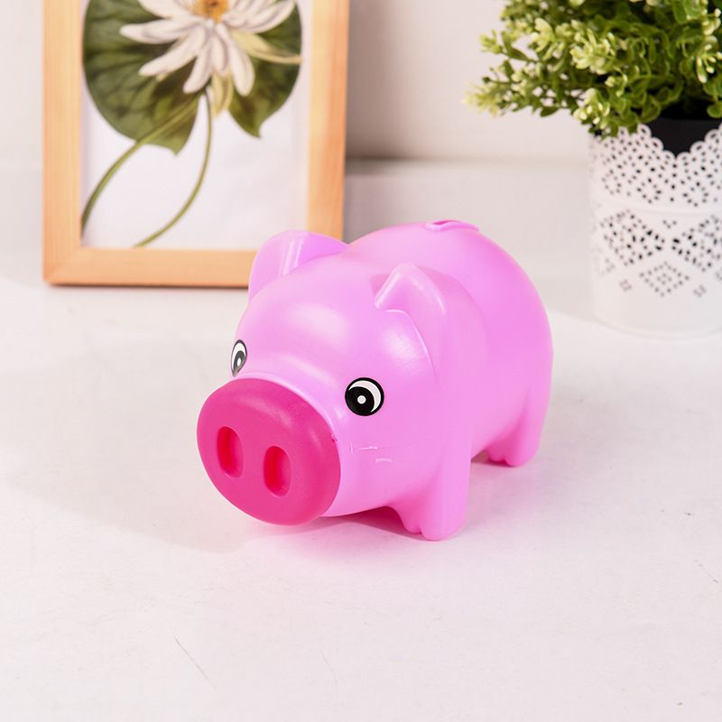 7″ Cute Plastic Piggy Bank Coin Saving Money Box Cash Pig Kids Gift Children