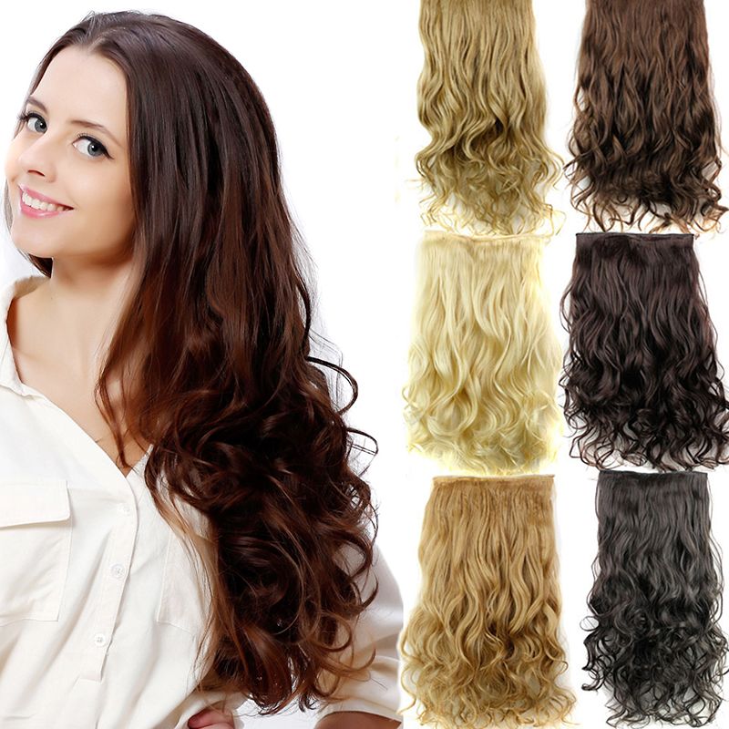 Cosplay long Wavy Clip Hair Hair Extension One-piece Synthetic Fiber 5clips/pcs Curling Five Pieces Clip Hair For Women Free Shipping Cosplay long Wavy Clip Hair Hair Extension One-piece Synthetic Fiber 5clips/pcs Curling Five Pieces Clip Hair For Women Free Shipping