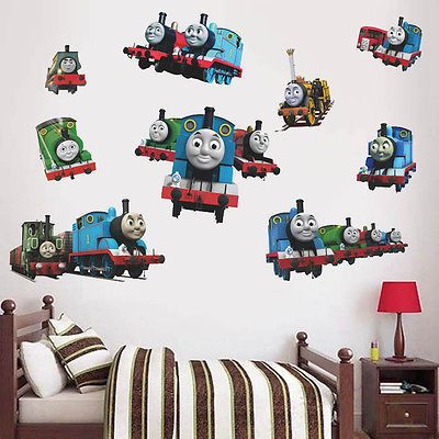 Removable Cartoon Kids Room Decor Vinyl Thomas Friends Train
