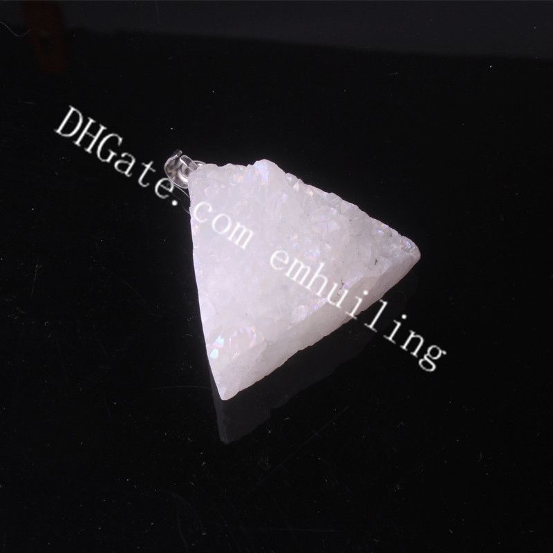 triangle white druzy