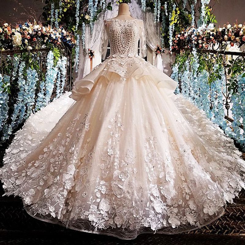 floral wedding dresses 2019