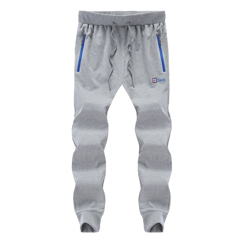 grey sweatpants with zipper pockets