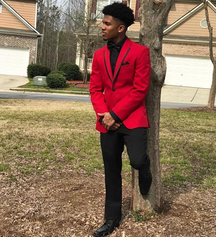 red formal blazer