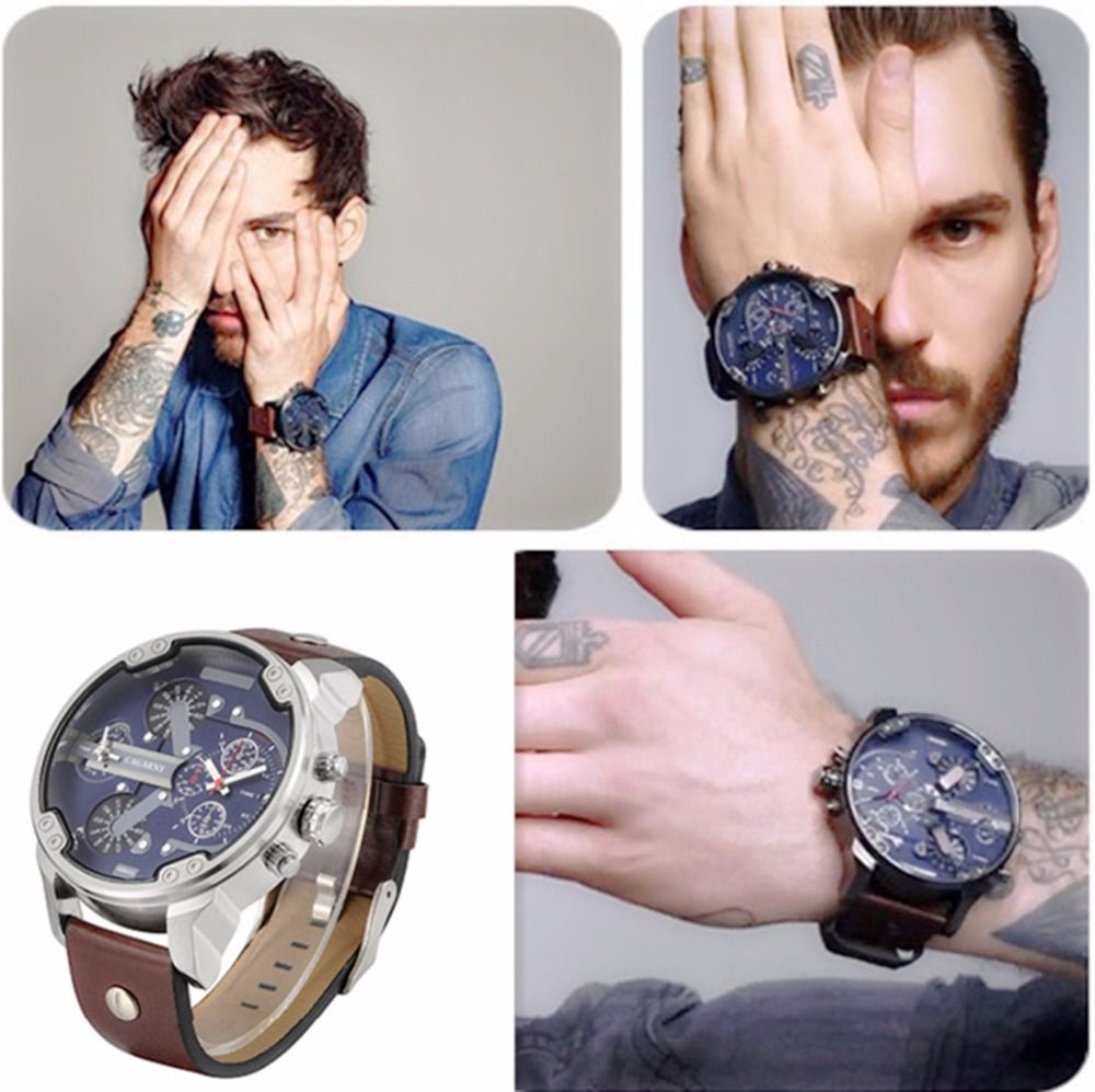 branded leather watches for men