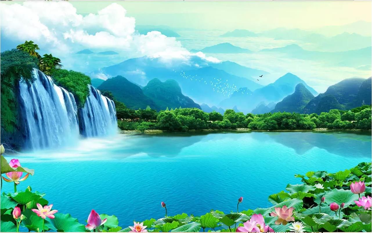 Grosshandel Papel De Parede 3d Benutzerdefinierte Fototapete Wallpaper Schone Landschaft Wohnzimmer Tv Hintergrundbild Fur Wande 3d Wohnkultur Von