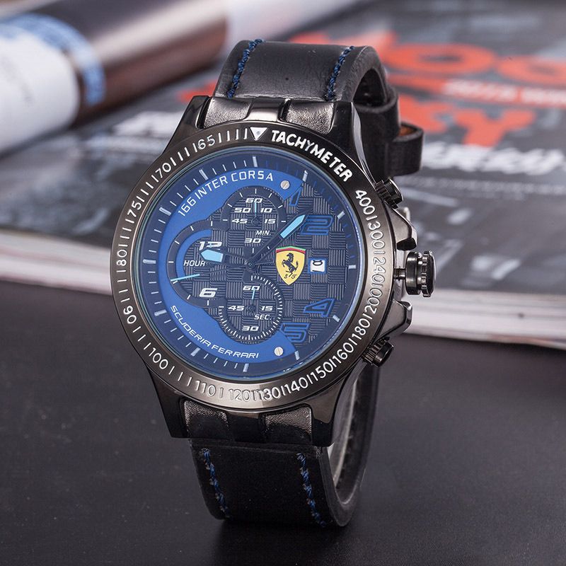 Acquista Orologio Di Lusso Al Quarzo Ferrari CALDO Data Automatica Di Lusso  Moda Uomo E Donna In Pelle Data Movimento Orologio Al Quarzo Orologi Da  Uomo Di Marca A 90,12 € Dal