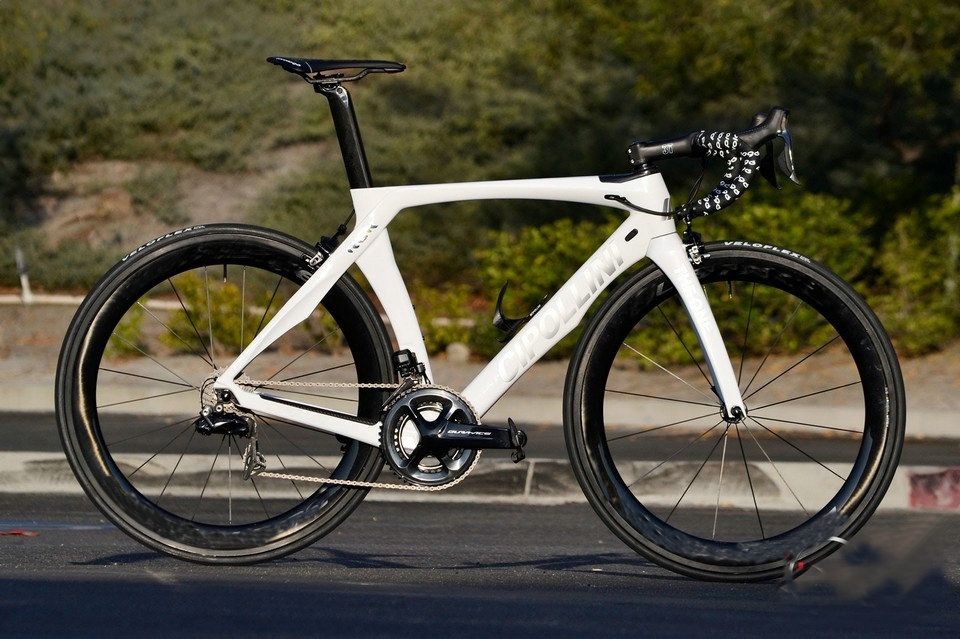 all white road bike