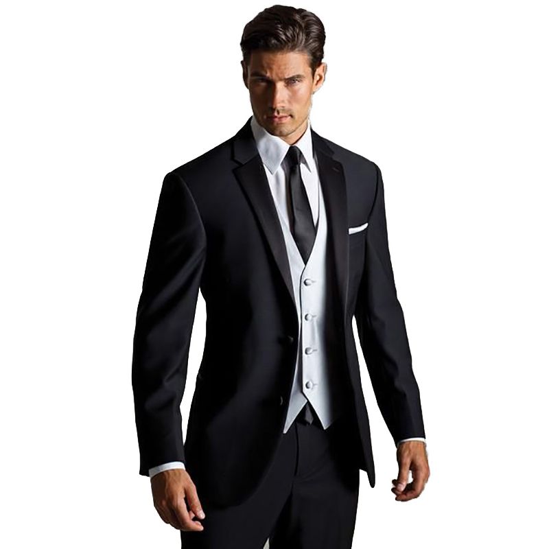 Black suit with white vest Clearance