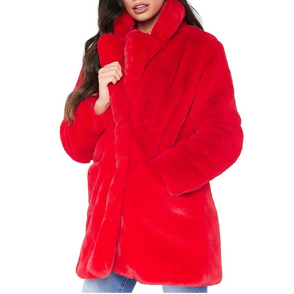 plus size shaggy fur coat