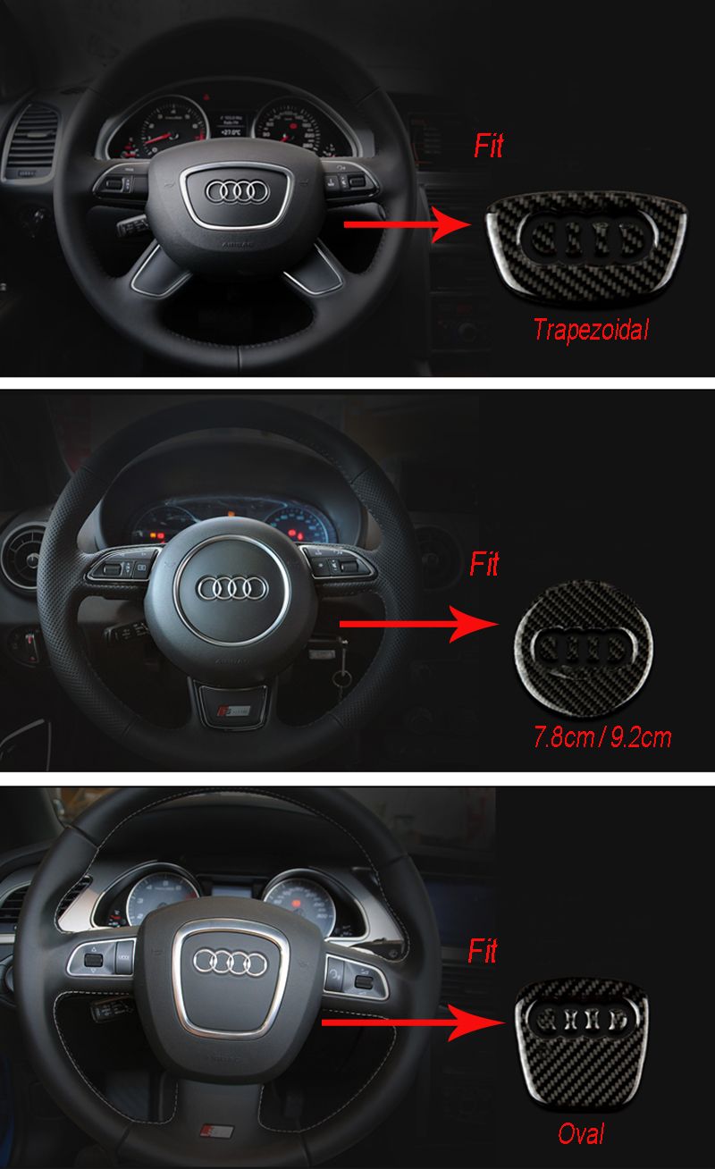A6L Adesivo per Auto Q3 A3 Q5 Q7 Adesivo per Volante in Fibra di Carbonio Tinta Unita Compatibile con Audi A4L