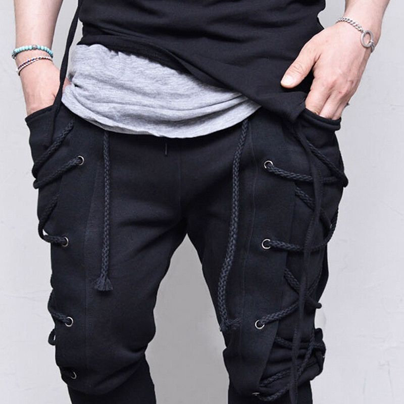 Bigsweety, Pantalones Con Cordones Laterales Para Hombre, Pantalones De Moda 2018, Pantalones Retro Navegador Vikingo, Pantalones Sueltos Informales Para Hombre Para Hombre De 26,52 € | DHgate