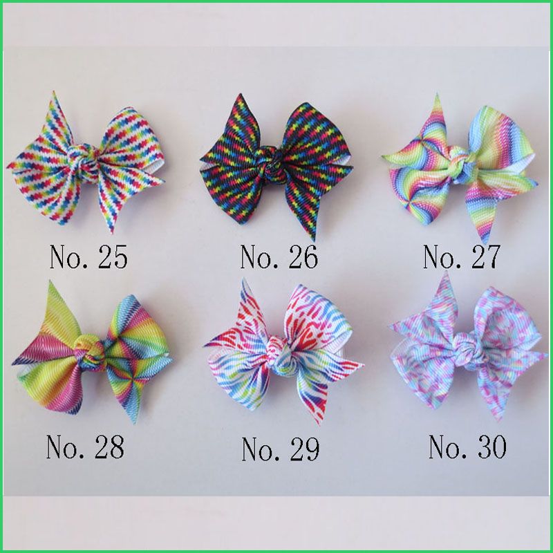 50 BLESSING Girl 2.5/" Diamond Rainbow Wing Hair Bow Clip Unicorn Clover Fruit