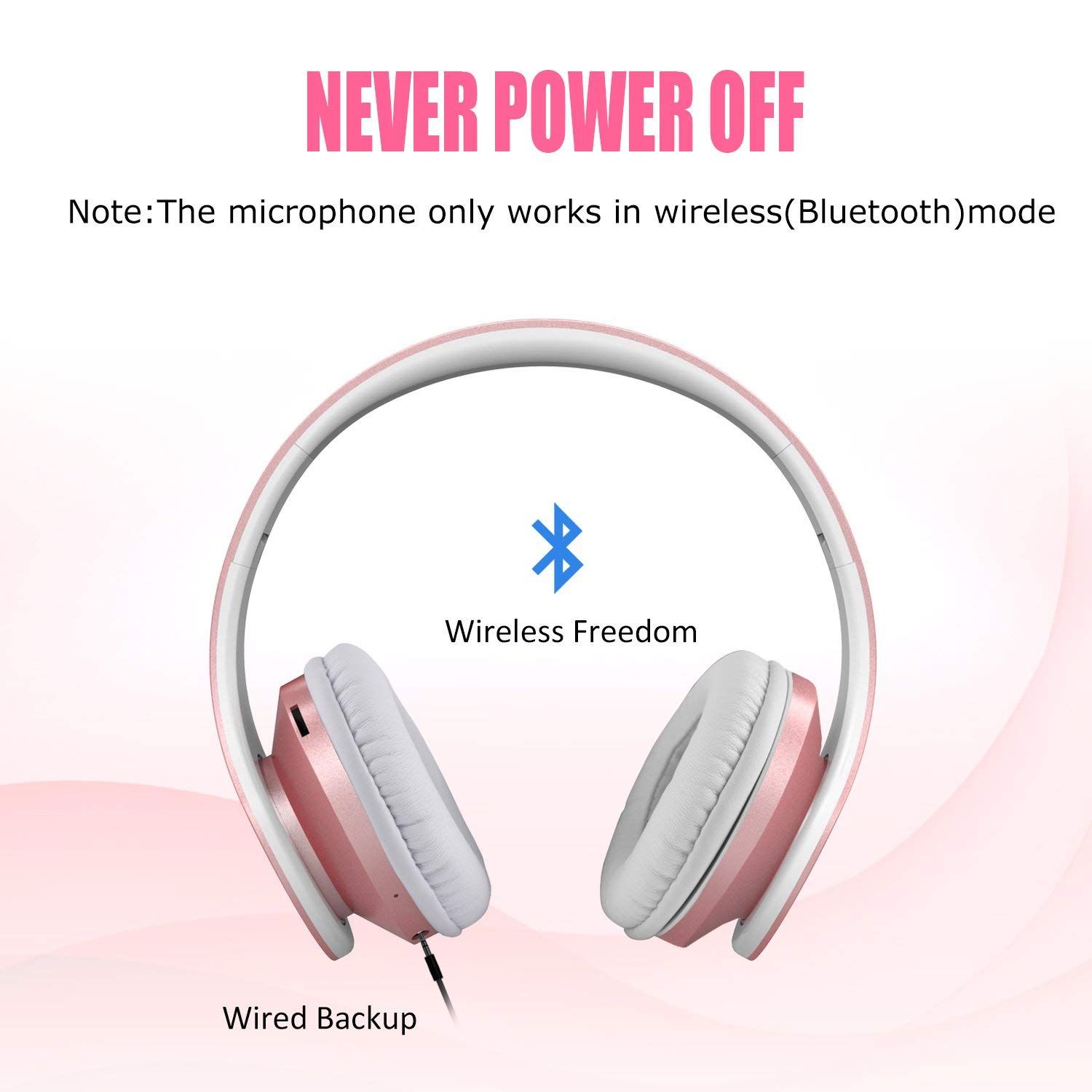 Acquistare Cuffie Bluetooth Su Orecchio, Cuffie Pieghevoli Con Paraorecchie  Morbide, W / Microfono Incorporato E Cuffie Cablate Oro Rosa Economico |  Consegna Veloce E Qualità | DHgate Italy