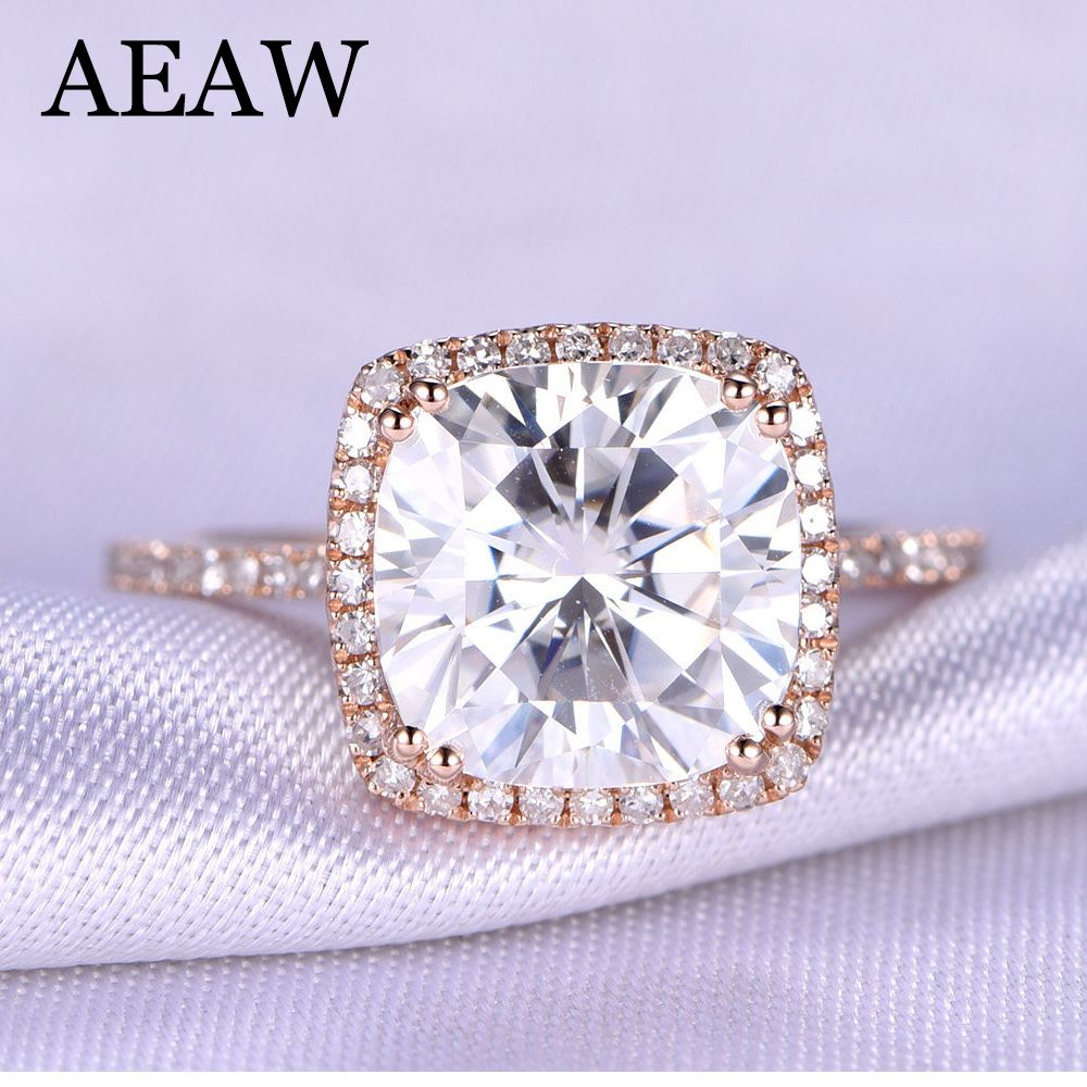 2019 3 Carat Ct Df Cushion Cut Engagement Wedding Moissanite