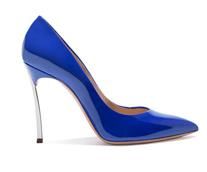 35 blue patent leather